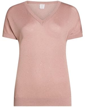 Eleventy Sweater Silk, Cotton - Pink
