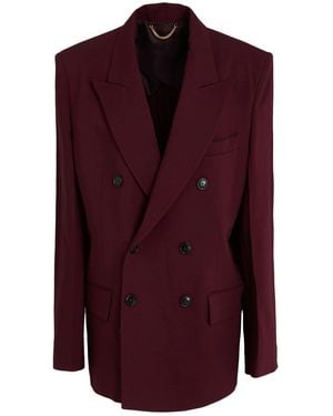 Victoria Beckham Burgundy Blazer Viscose, Virgin Wool, Elastane - Purple