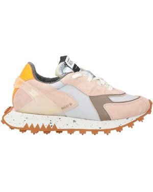 RUN OF Trainers Leather, Textile Fibres - White