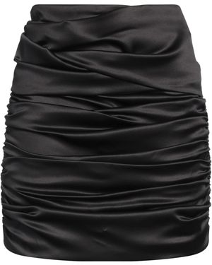 Dolce & Gabbana Mini Skirt Silk, Elastane - Black