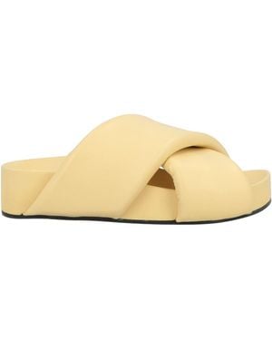 サンダル・ミュール Jil Sander Nappa Flat Sandals Buy Jil Sander men green black suede sandals for $395 online