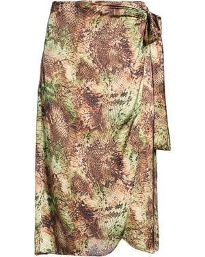 Gaelle Paris Sand Midi Skirt Polyester - Natural