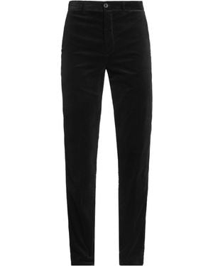 120% Lino Trousers Cotton, Elastane - Black