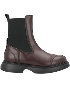 Ganni Ankle Boots Textile Fibers - Brown