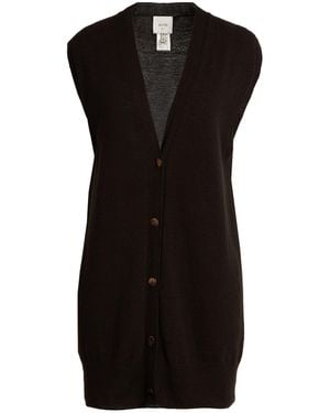 Alysi Dark Cardigan Merino Wool, Cashmere - Black