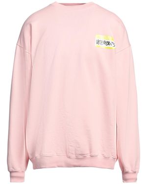 Vetements Terry Crewneck Logo Sweatshirt - Pink