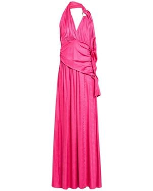 Siste's Fuchsia Maxi Dress Polyester, Elastane - Pink