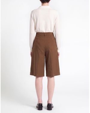 ACTUALEE Shorts & Bermuda Shorts Polyester, Wool, Elastane - Natural
