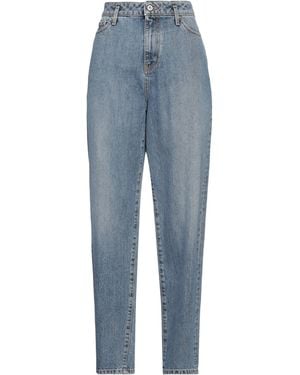 Halfboy Medium-Wash Straight-Leg Jeans - Blue