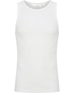 Isabel Benenato Ivory Tank Top Cotton, Modal - White