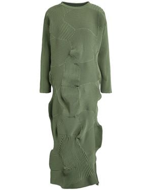 Issey Miyake Midi Dress Polyester - Green