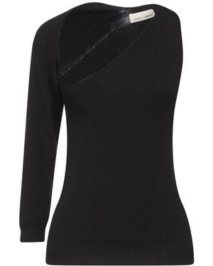 CARTA LIBERA Top Viscose, Polyester, Polyamide - Black