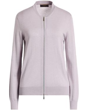 Moorer Lilac Cardigan Wool, Silk, Cashmere - Purple