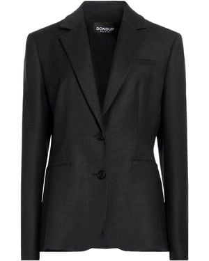 Dondup Charcoal Blazer Virgin Wool, Elastane - Black
