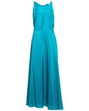 SOLOTRE Maxi Dress Silk - Blue