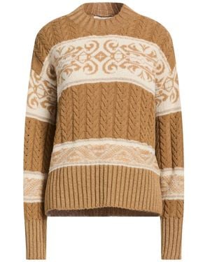 Akep Sweater Synthetic Fibers, Alpaca Wool, Wool, Metallic Fiber - Natural