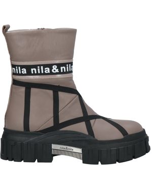 Nila & Nila Ankle Boots Soft Leather, Shearling - Brown