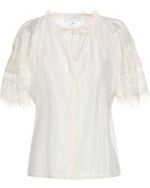 Soallure Ivory Top Lycra, Polyester - White