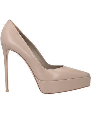 Le Silla Taupe Court Shoes Leather - White