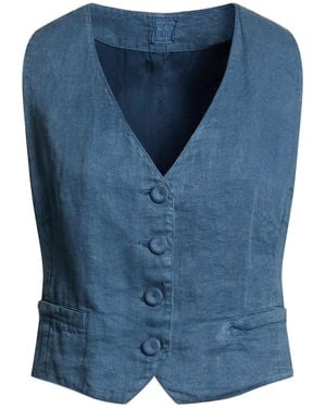 120% Lino Waistcoat - Blue