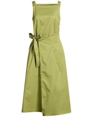 Peserico Easy Lime Midi Dress Cotton, Elastane - Green