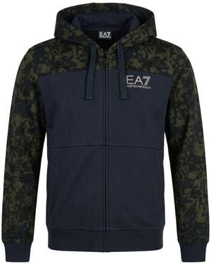 EA7 Midnight Sweatshirt Cotton, Polyester - Blue