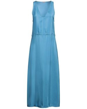 Barena Maxi Dress Silk - Blue