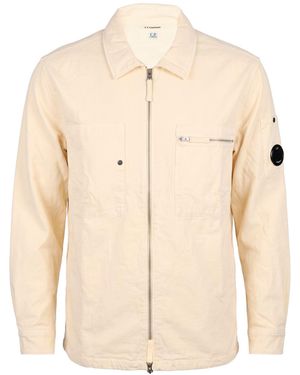 C.P. Company Ivory Jacket Cotton, Elastane - Natural