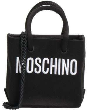 Moschino Handbag Textile Fibers - Black