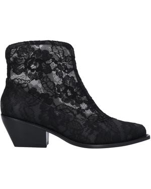 Le Silla Ankle Boots Textile Fibers - Black