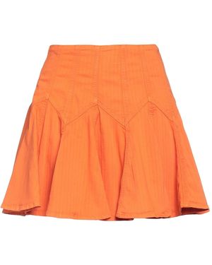 Semicouture Mini Skirt Cotton, Elastane - Orange