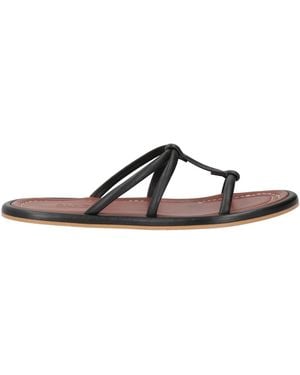 Alysi Accessoreria Sandals Leather - Black