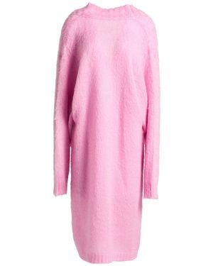 MM6 by Maison Margiela Midi Dress Acrylic, Polyamide, Mohair Wool - Pink