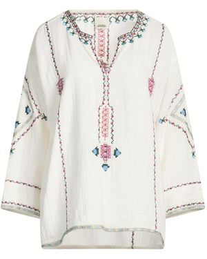 Isabel Marant Ivory Top Cotton, Viscose - White