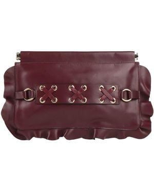 Red(V) Handbag Soft Leather - Purple