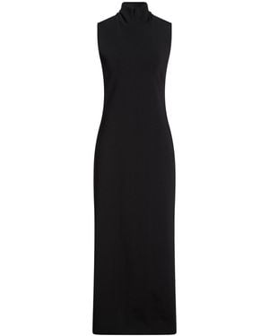 Sportmax Maxi Dress Viscose, Polyamide, Polyester, Elastane - Black