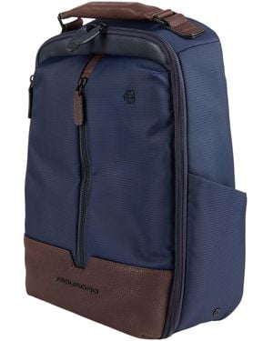Piquadro Midnight Backpack Cow Leather, Nylon, Polyester, Eva (Ethylene - Blue