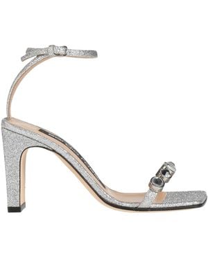 Sergio Rossi Sr1 Sandals Textile Fibers, Leather - Metallic