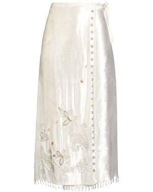 forte_forte Midi Skirts - White