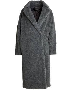 Fabiana Filippi Coat Alpaca Wool, Merino Wool, Cotton, Polyamide - Gray