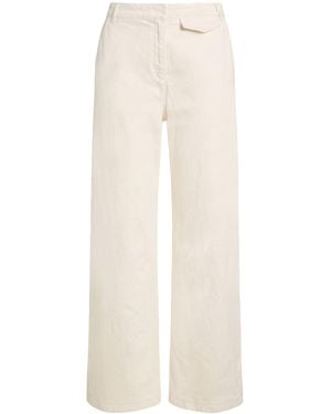 Liu Jo Ivory Pants Cotton, Elastane - White
