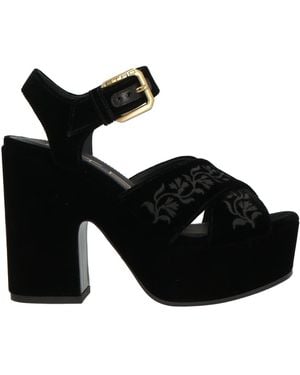 Etro Sandals Textile Fibers - Black