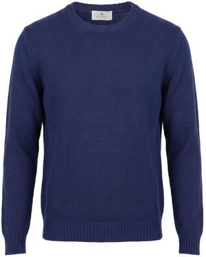 Etro Sweater Cotton, Polyamide, Elastane - Blue