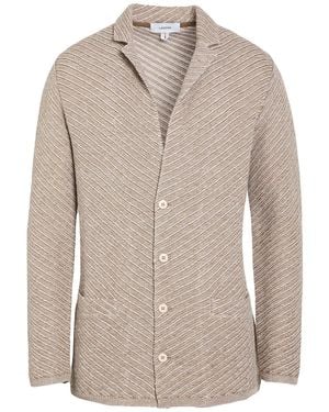 Lardini Camel Blazer Linen, Cotton - Natural