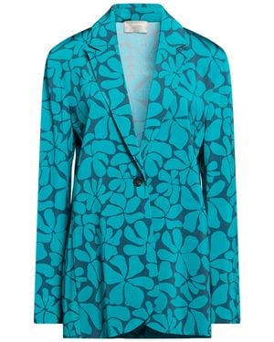 Via Masini 80 Blazer Viscose, Elastane - Blue