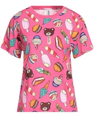 Moschino Fuchsia T-Shirt Cotton, Elastane - Pink