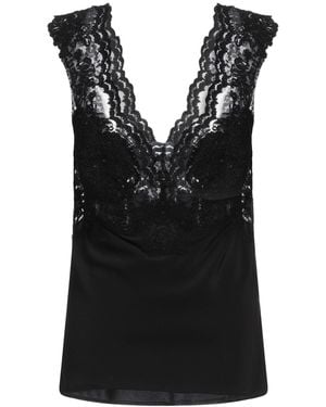 Ermanno Scervino Top Silk, Polyamide, Viscose, Cotton - Black
