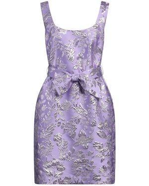 P.A.R.O.S.H. Lilac Mini Dress Polyester, Polyamide, Metallic Fiber - Purple