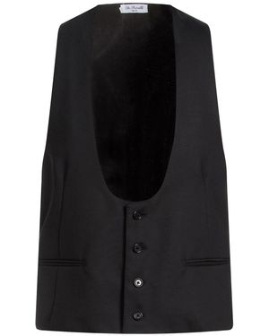 De Petrillo Tailored Vest Virgin Wool - Black
