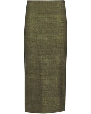 Philosophy Di Lorenzo Serafini Military Midi Skirt Polyamide, Elastane - Green